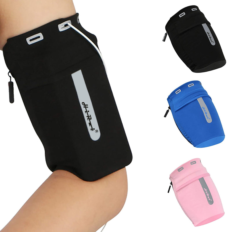  [AUSTRALIA] - HiRui Running Armband Sleeve Universal Sports Armband Cell Phone Holder Armband for Exercise Workout, Compatible with iPhone 12/12Pro/Mini iPhone 11/11Pro Samsung Galaxy All Phones (S, Black) S