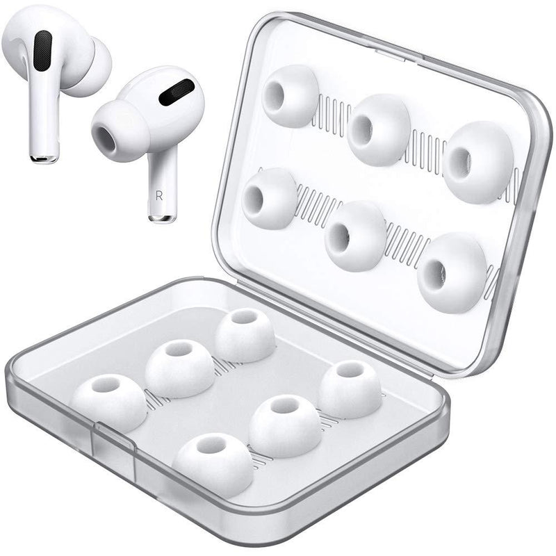 Link Dream 12 Pieces Replacement Ear Tips for AirPods Pro Silicon Ear Buds Tips with Portable Storage Box (White) - LeoForward Australia
