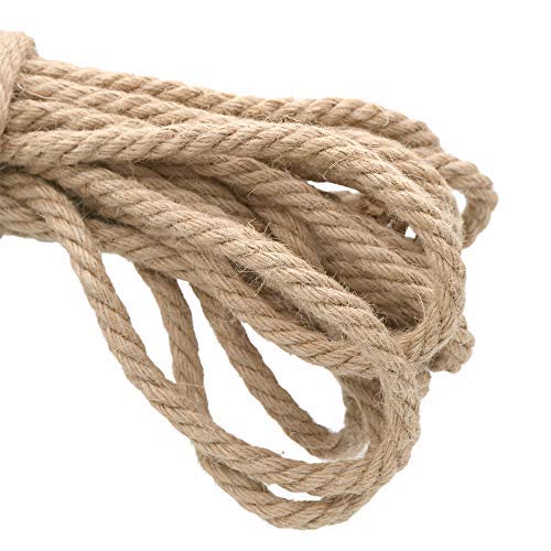  [AUSTRALIA] - 10mm Jute Rope,32 Feet Natural Strong Jute Twine String,4 Ply Thick Hemp Rope Craft Twine for DIY & Arts Crafts,Packing,Garden Bundling 10mm