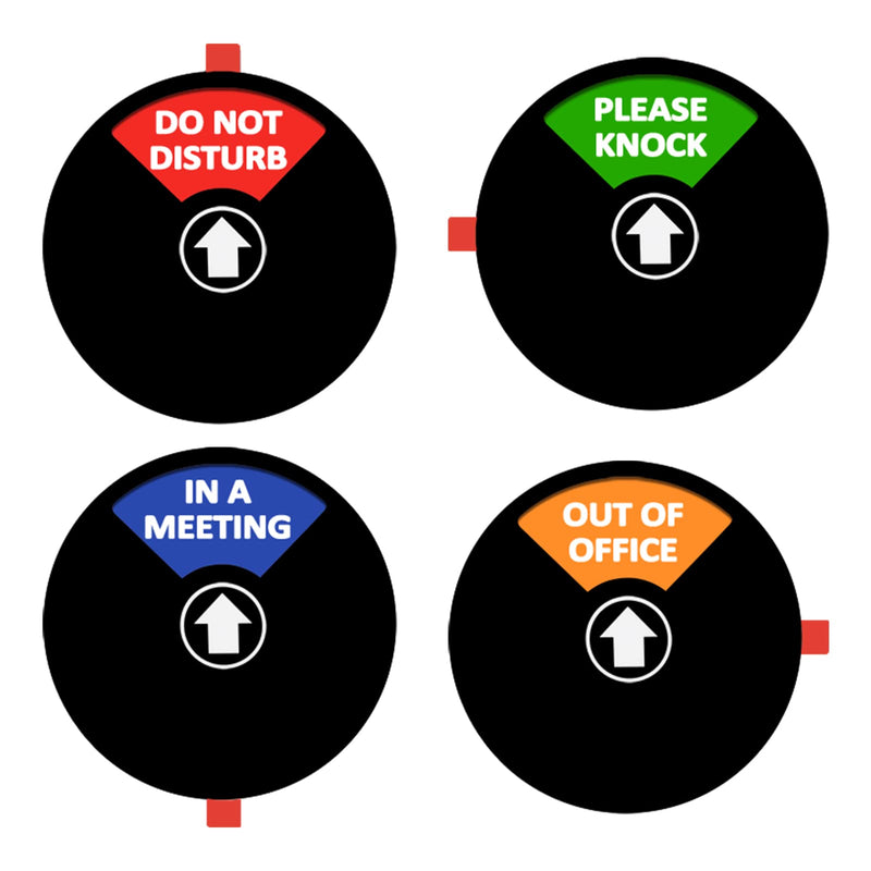  [AUSTRALIA] - Privacy Sign,Do Not Disturb/Please Knock/Out of Office/in a Meeting Sign,Office Door Sign That Lets Others Know Whether You're Available Or Not (5inch,Black) Black-Round-5 inch