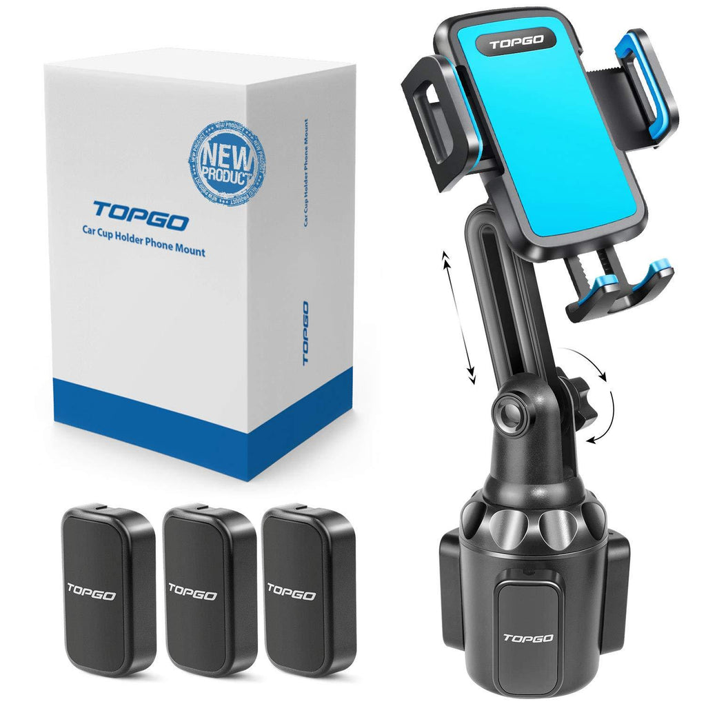  [AUSTRALIA] - Car-Cup-Holder-Phone-Mount Adjustable Pole Automobile Cup Holder Smart Phone Cradle Car Mount for iPhone 11 Pro/XR/XS Max/X/8/7 Plus/6s/Samsung S10 /Note 9/S8 Plus/S7 Edge(Blue) Blue