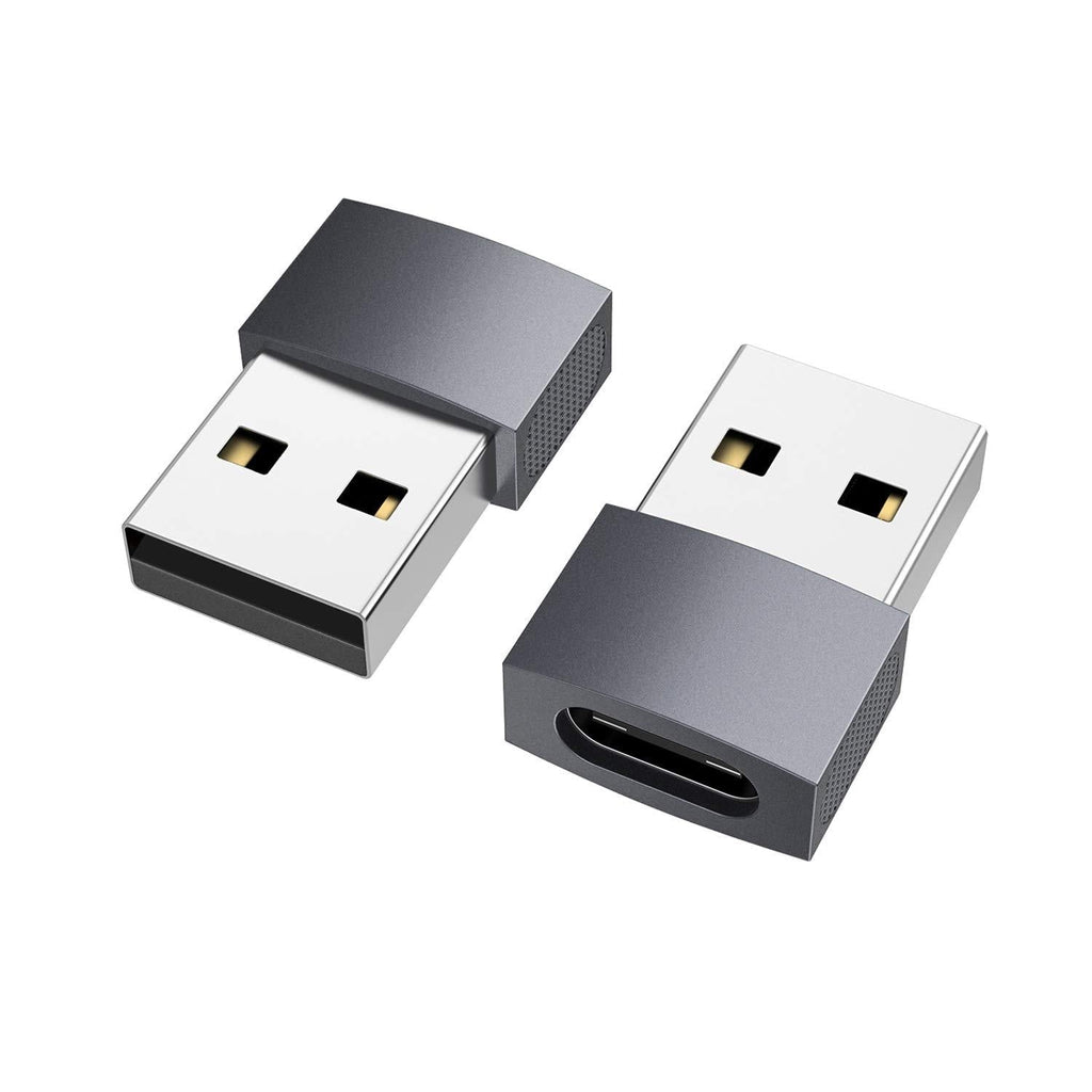  [AUSTRALIA] - nonda USB C to USB Adapter (2 Pack), USB-C Female to USB Male, USB Type C Female to USB OTG Adapter for MacBook Pro 2015/2013, MacBook Air 2017/2015, Laptops, Wall Chargers, Power Banks Space Grey