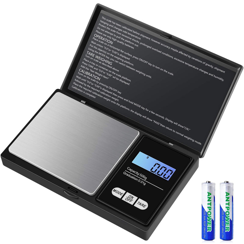  [AUSTRALIA] - Diyife Digital Pocket Scale 500g x 0.01g, Mini Weigh Gram Scale, Jewelry Scale, Electronic Kitchen Scale, Tare & Auto Off Function, 7 Weighing Units, for Kitchen, Jewelry, etc. (Batteries Included)