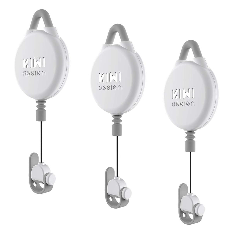  [AUSTRALIA] - [Pro Version] KIWI design VR Cable Management, 3 Packs VR Pulley System fits Quest/Rift S/Valve Index/HTC Vive/Vive Pro/HP Reverb G2/PSVR/PS VR2 VR Accessories, Compatible with Quest 2 Link Cable White