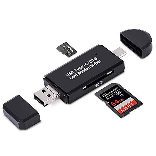 FLAGTOP 3 in 1 Memory Card Reader, Micro USB/USB/USB C to SDXC, SDHC, SD, MMC, RS-MMC, Micro SDXC, Micro SD, Micro SDHC Card and UHS-I, YC-3202 3 in 1 (Type-c / USB 2.0 / Micro USB) - LeoForward Australia