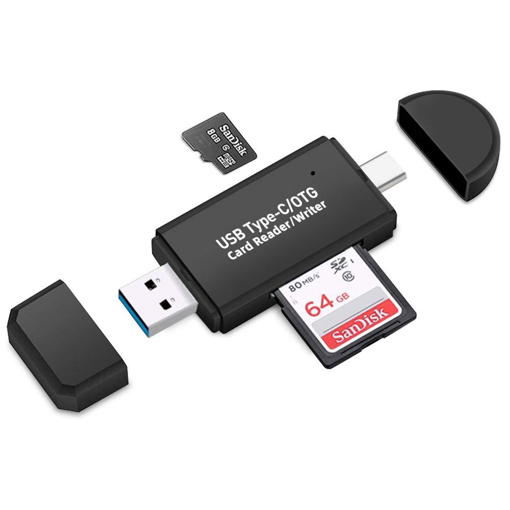 2 in 1 High-Speed Portable Memory Card Reader SD 3.0 Transport Protocol, SD Card Reader USB 3.0 to SDXC, SDHC, SD, MMC, RS-MMC, Micro SDXC, Micro SD, Micro SDHC Card and UHS-I 2 in 1 (Type-c / USB 3.0) - LeoForward Australia