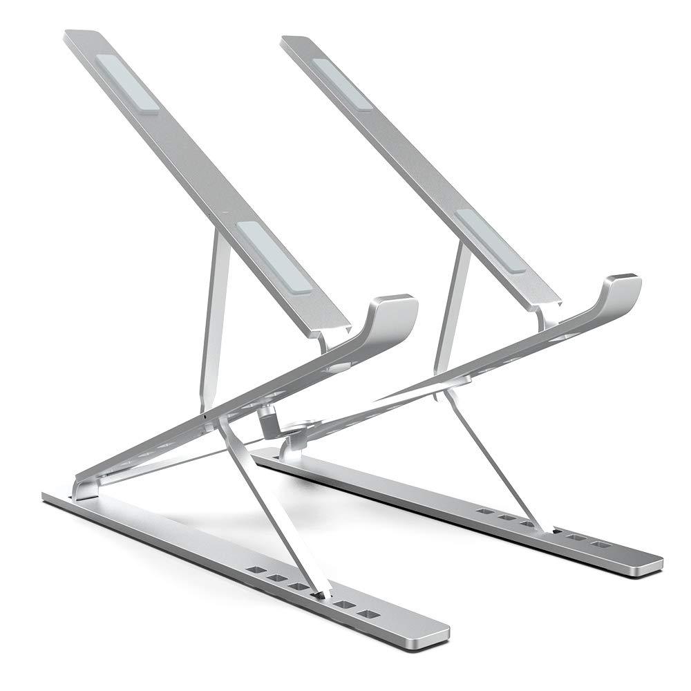  [AUSTRALIA] - ElfAnt Laptop Stand Adjustable Portable Aluminum for 10" - 17" Laptop Tablet Double Layer