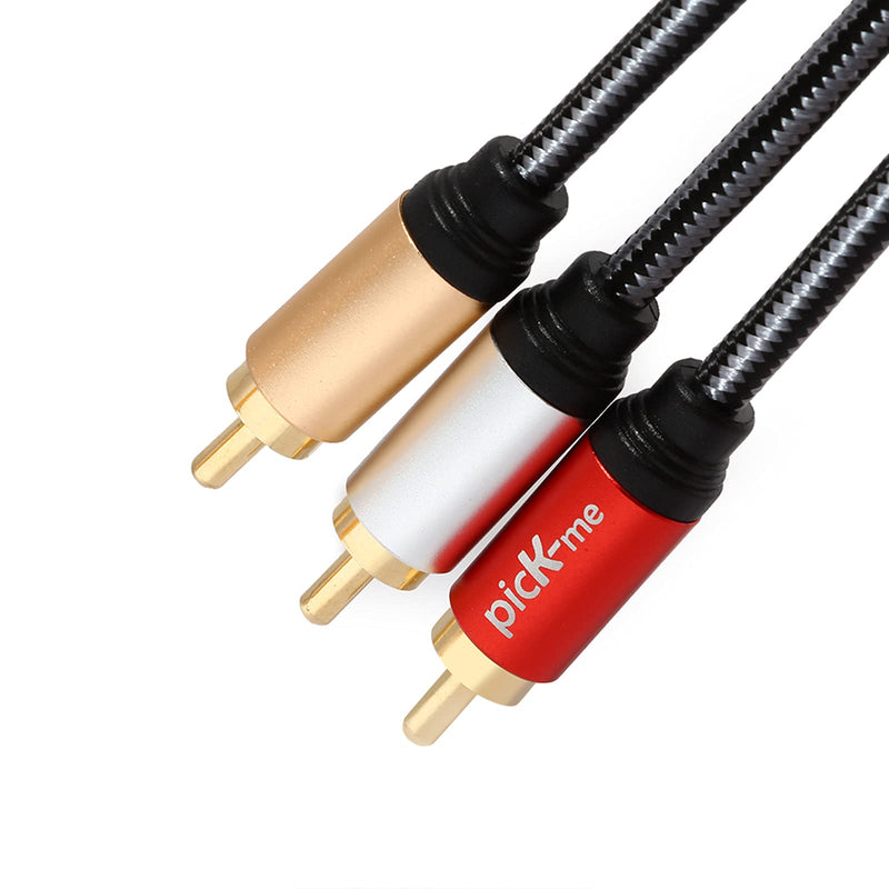 Oluote 3RCA Male to 3RCA Male Cable, 24K Gold-Plated Connector, Stereo Audio RCA Cable, for DVD/VCR/HD-TV etc (1.8M/5.9FT) 5.9FT - LeoForward Australia