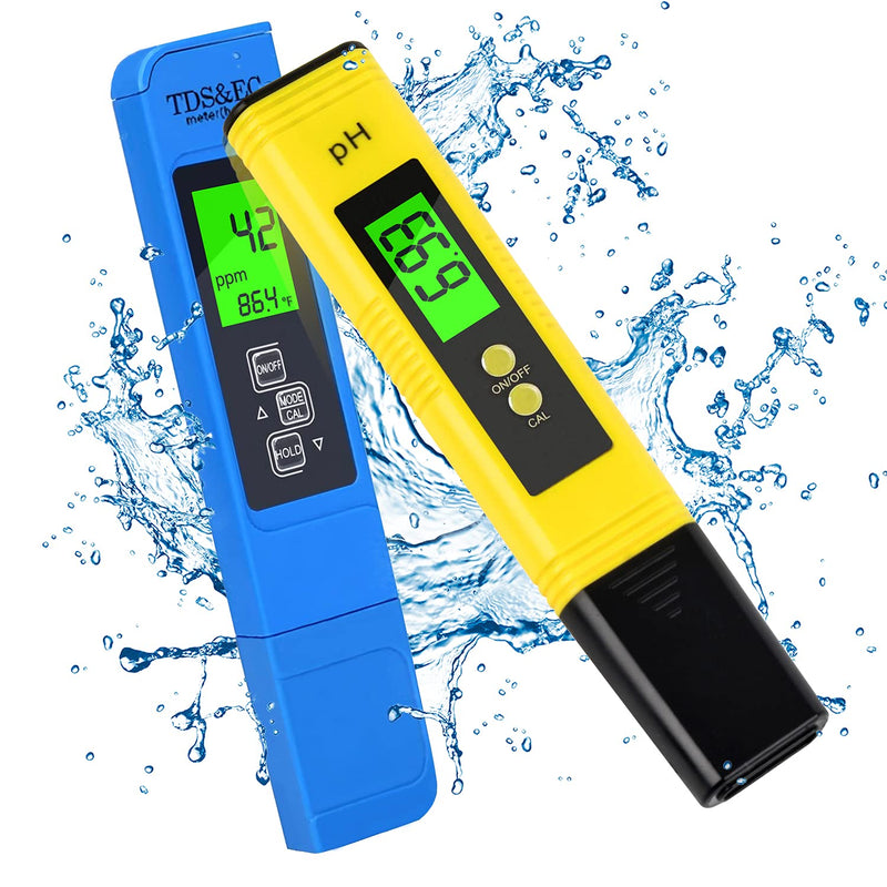 PH Water Tester Digital Kit, TDS PPM EC Meter, 2 Pack - LeoForward Australia