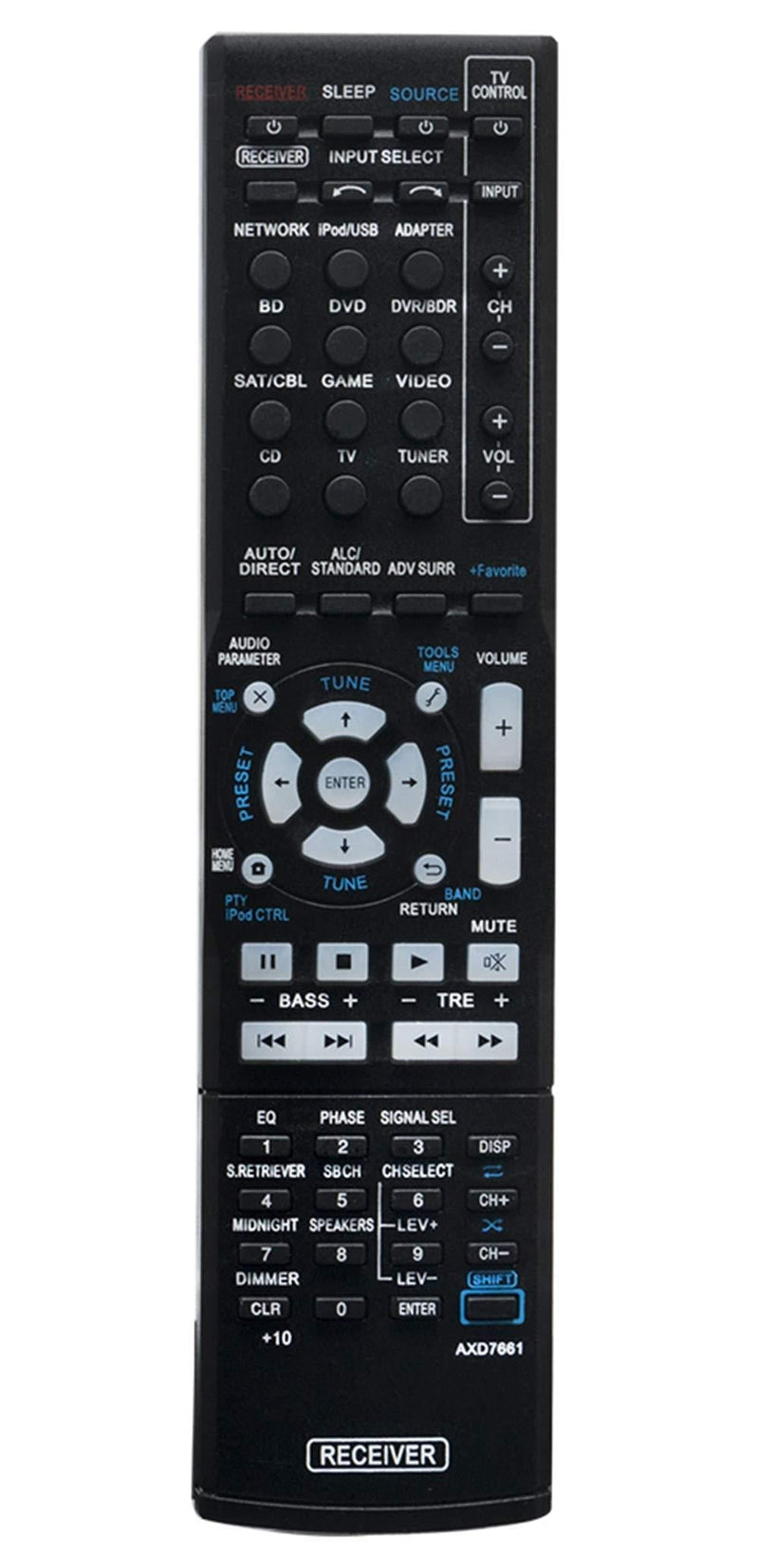 AXD7661 Replaced Remote Control Compatible with Pioneer AV Receiver Audio Vedio VSX-822-K VSX-1022-K VSX822-K VSX1022-K - LeoForward Australia