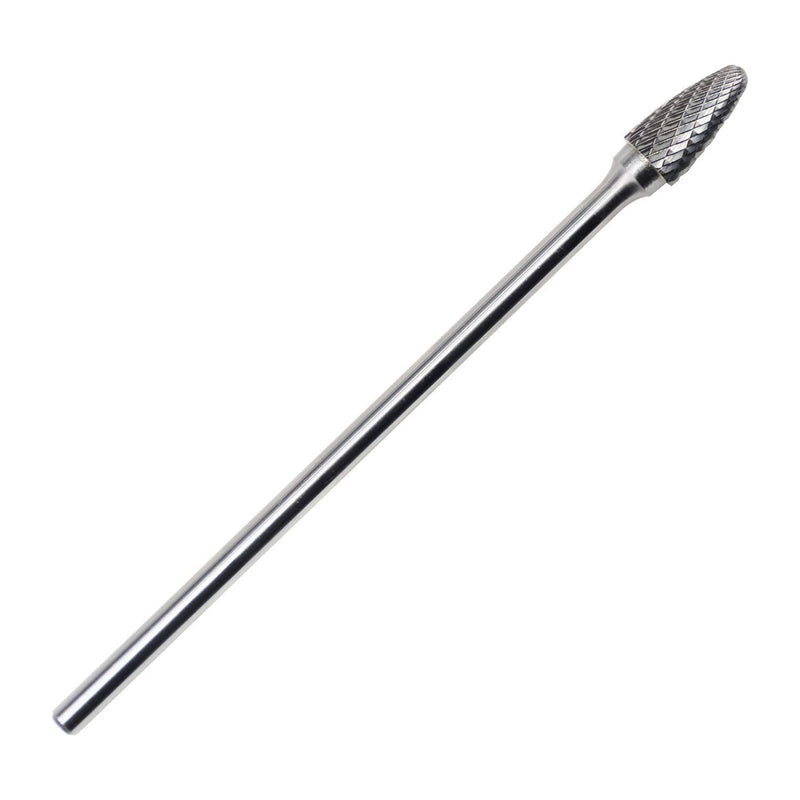 SF-5L6 Tungsten Carbide Burr Rotary File Tree Shape Radius End Shape Double Cut for Die Grinder Drill Bits 1/4'' Inch Diameter of Shank and 1/2'' Inch Diameter of Cutter 1'' Inch Cutter Length - LeoForward Australia