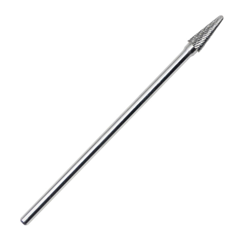 SL-3L6 Tungsten Carbide Burr Rotary File Taper Shape with Radius End Double Cut with 1/4"Shank for Die Grinder Drill Bit - LeoForward Australia