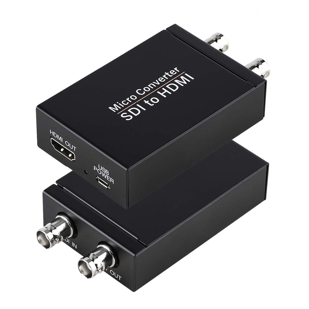  [AUSTRALIA] - SDI to HDMI Converter, 3G-SDI/HD-SDI/SD-SDI to HDMI Adapter, Auto Format Detection SDI to HDMI Video Converter Stereo Audio De-embedder