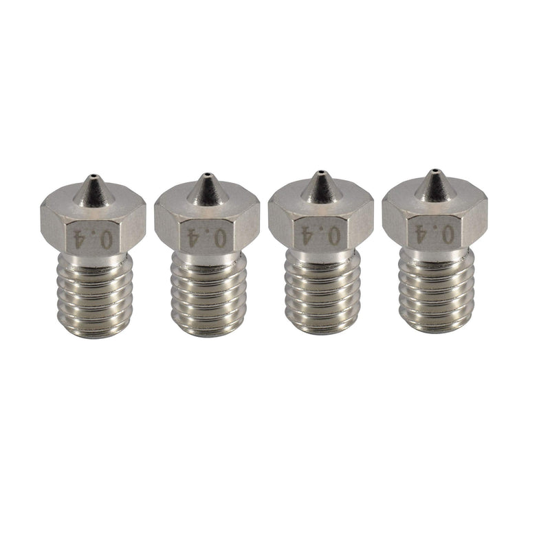  [AUSTRALIA] - Upgrade Plated Wear Resistant M6 Thread Brass Nozzle Pack 0.4mm for 1.75mm V6 Hotend Titan Aero Extruder Prusa I3 MK3 MK3S Anycubic I3 Mega S/Zero 2.0 / Vyper 3D Printer (4x0.4mm)