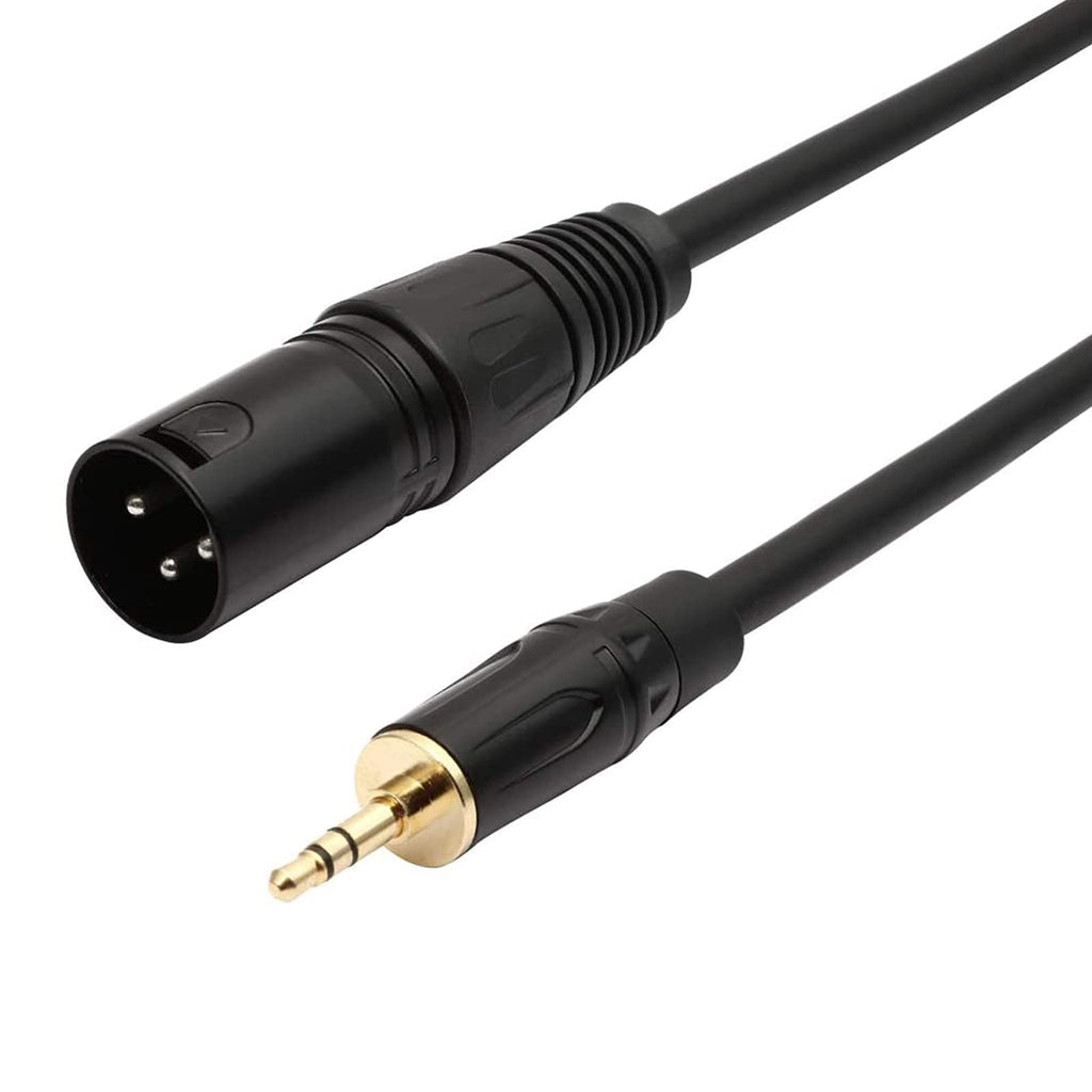  [AUSTRALIA] - Oluote 3.5mm to XLR Cable, 3.5mm (1/8 inch) Male to XLR Male Microphone Cable, XLR to 3.5mm Microphone Cable Compatible for iPhone, iPod, MP3, Tablet etc (1.5M/4.92FT) 1.5M/4.9FT