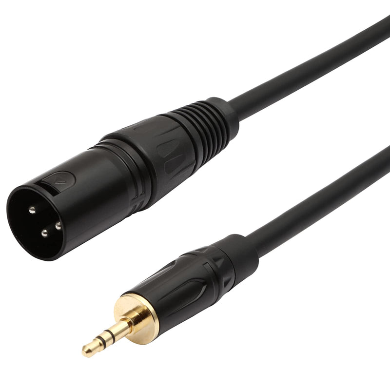  [AUSTRALIA] - Oluote 3.5mm to XLR Cable, 3.5mm (1/8 inch) Male to XLR Male Microphone Cable, XLR to 3.5mm Microphone Cable Compatible for iPhone, iPod, MP3, Tablet etc (0.3M/0.98FT) 0.3M/0.98FT