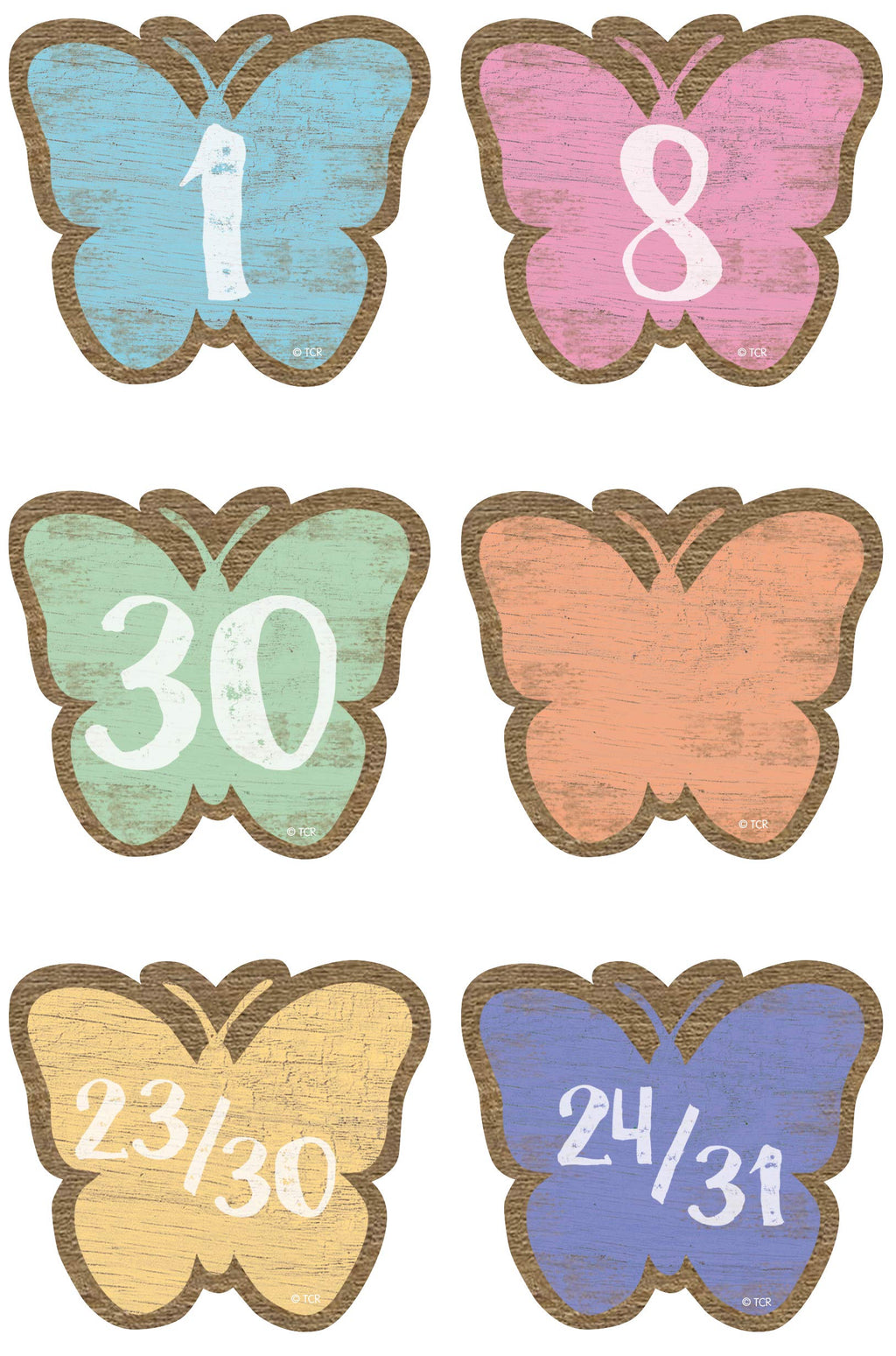  [AUSTRALIA] - Teacher Created Resources Home Sweet Classroom Butterflies Calendar Days, TCR8549
