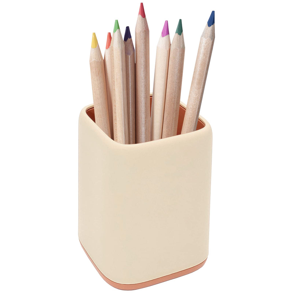  [AUSTRALIA] - Desk Pen and Pencil Holder,Two-Tone Cute Pen Cup Makeup Brush Holder,Durable Desktop Organizer Pencil Holder for Desk,Vanity Table,Office Supplies (Light Pink)