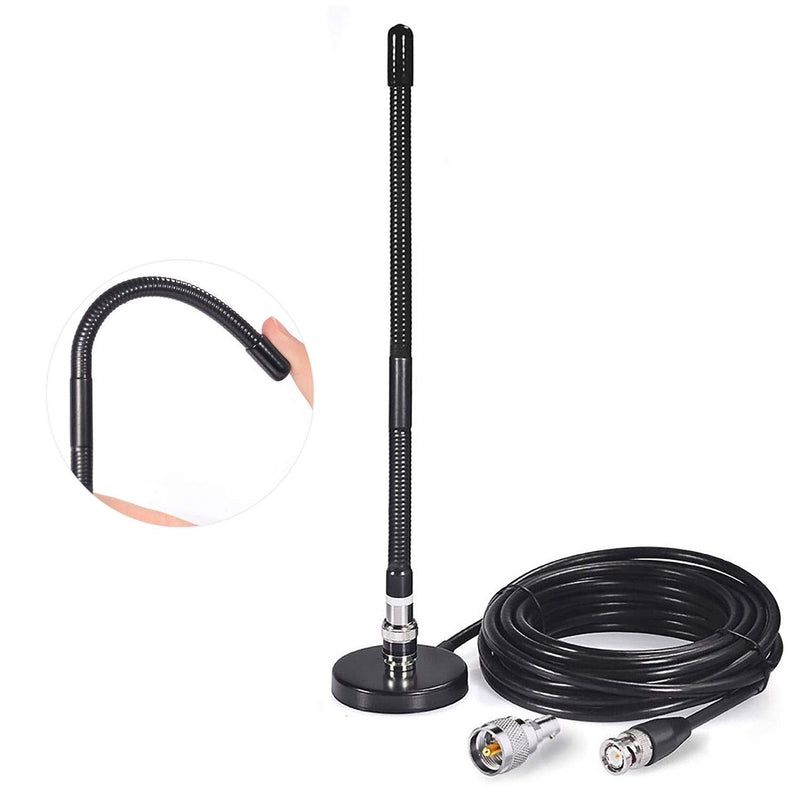  [AUSTRALIA] - Bingfu CB Antenna 27MHz CB Radio Antenna Soft Whip Magnetic Base CB Antenna BNC & PL259 Male Compatible with Cobra Midland Uniden Maxon President Portable Handheld CB Radio Car Mobile Radio Scanner