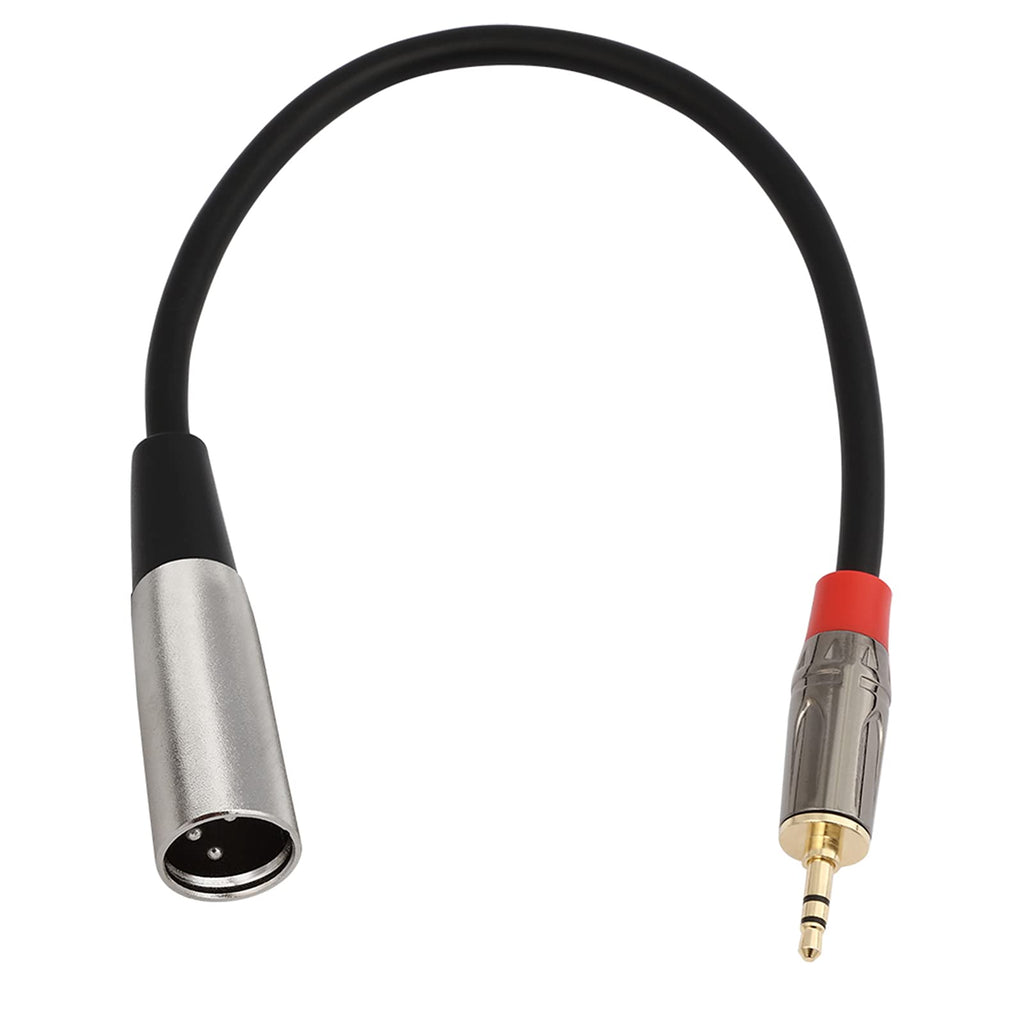  [AUSTRALIA] - Oluote XLR 3-Pin Male to 3.5mm Stereo Plug Shielded Microphone Cable, for Voice Recorder, Tablet, Laptop and More (0.3M/0.98FT) XLR Cable Male to Male TRS