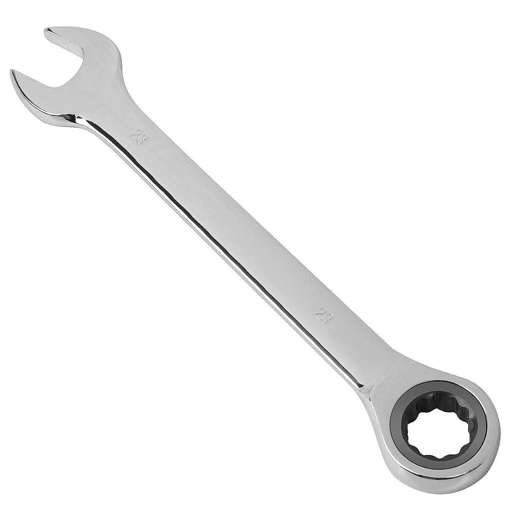 KEILEOHO 23mm Ratcheting Combination Wrench Metric, 12 Point Dual Purpose Gear wrench Ratchet Professional Wrench Hand Tool for Home Industry Car - LeoForward Australia