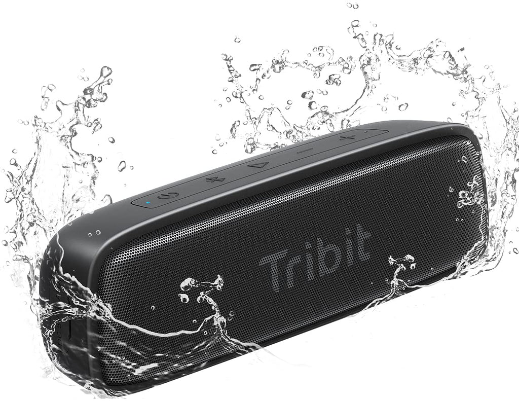 Tribit IPX7 Waterproof Bluetooth Speaker Ultra-Portable 12W Loud HD Sound Bluetooth 5.0 TWS Pairing, 10H Playtime, USB-C Charging, 100ft Range Perfect for Shower Pool Beach Travel, XSound Surf Black - LeoForward Australia