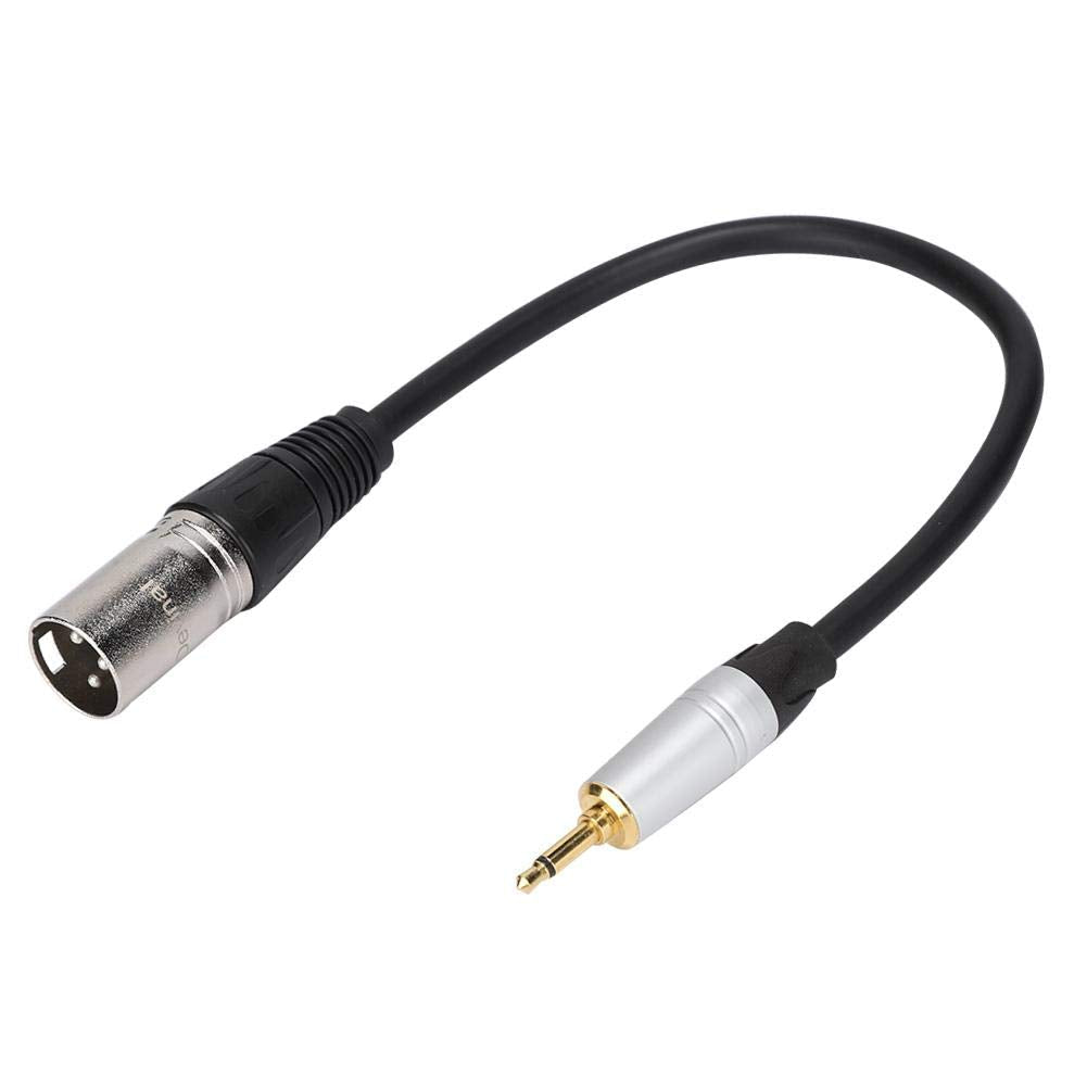  [AUSTRALIA] - Wendry Gold Plated 3.5mm TRS to XLR3M Stereo Breakout Cable, Mono Male to 3PIN XLR Male PVC Exterior Zinc Alloy Shell Adapter Cable(0.3M) 0.3M