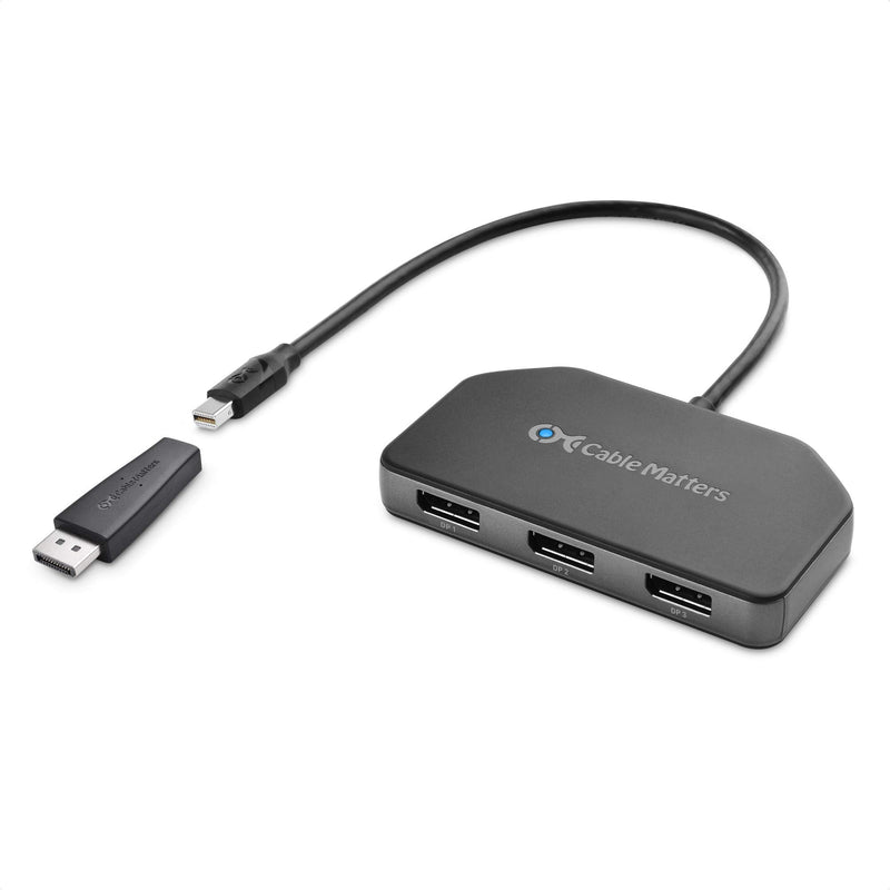  [AUSTRALIA] - Cable Matters Triple 4K DisplayPort Splitter (Triple Monitor Mini DisplayPort Hub) to 3-Port DisplayPort 1.4 Enabled for 8K and 4K 120Hz HDR for Windows Only, NOT Compatible with macOS