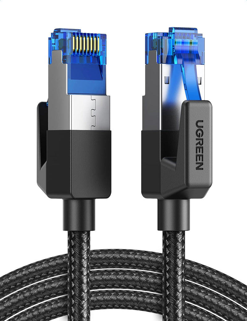  [AUSTRALIA] - UGREEN Cat 8 Ethernet Cable High Speed Braided 40Gbps 2000Mhz Network Cord Cat8 RJ45 Shielded Indoor Heavy Duty LAN Cables Compatible for Gaming PC PS5 PS4 PS3 Xbox Modem Router 6FT