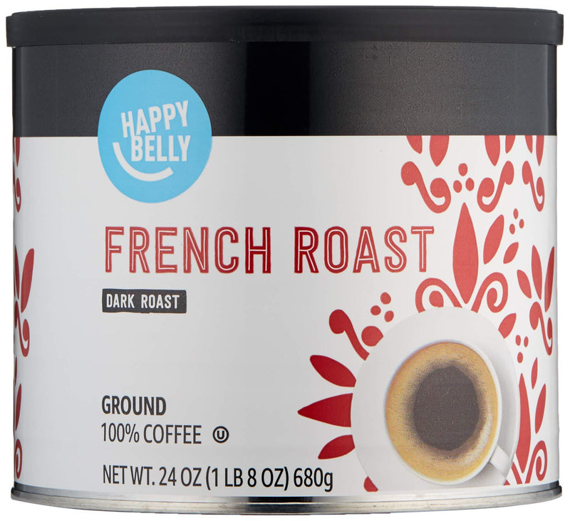  [AUSTRALIA] - Amazon Brand - Happy Belly French Roast Canister Coffee, Dark Roast, 24 Ounce