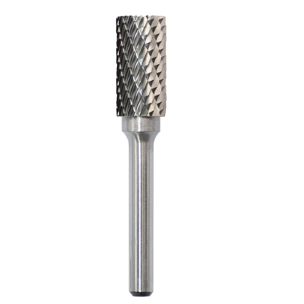 SB-5 Tungsten Carbide Burr Rotary File Cylinder Shape Double Cut with 1/4''Shank for Die Grinder Drill Bit - LeoForward Australia