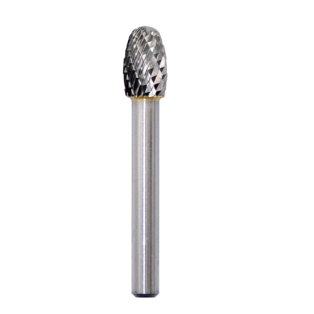 SE-3 Tungsten Carbide Burr Rotary File Oval Egg Shape Double Cut with 1/4''Shank for Die Grinder Drill Bit - LeoForward Australia