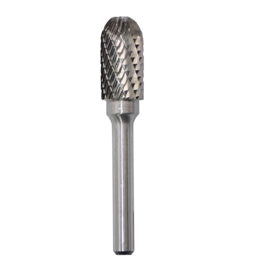 SC-5 Tungsten Carbide Burr Rotary File Cylindrical Shape with Radius End Double Cut with 1/4''Shank for Die Grinder Drill Bit - LeoForward Australia