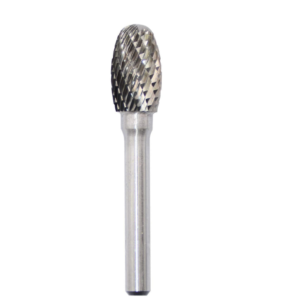 SE-5 Tungsten Carbide Burr Rotary File Oval Egg Shape Double Cut with 1/4''Shank for Die Grinder Drill Bit - LeoForward Australia