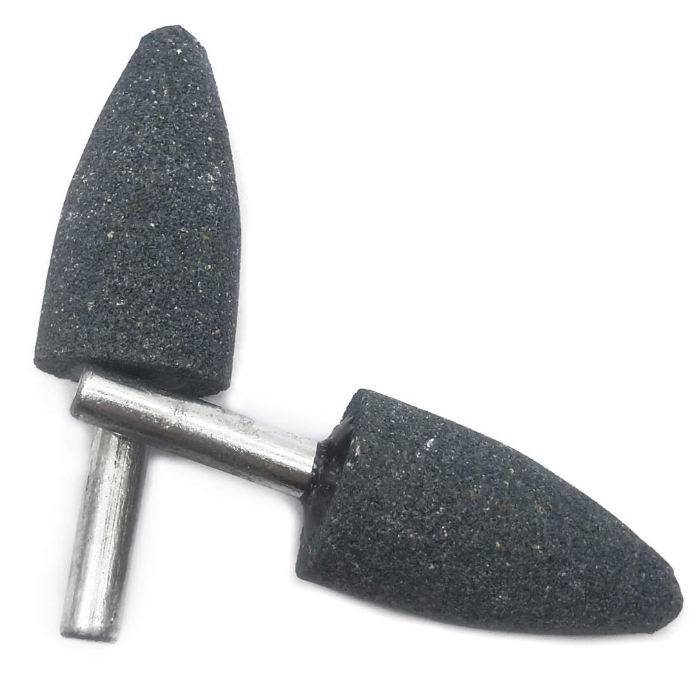 [AUSTRALIA] - ZLYY Mounted Grinding Point with 1/4-Inch Shank, 4/5-Inch Dia Conical Abrasive Stone Bit Set, Rotary Tool Polishing Bits, 2-Pack 20mm