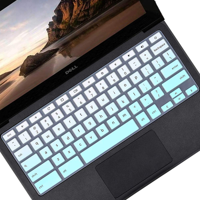 [AUSTRALIA] - Keyboard Cover for Dell Chromebook 2-in-1 3100 5300 5190 3181, Dell Chromebook 11 3120 3180 3189 3380 3400 Keyboard Cover, Dell Chromebook 11.6 13.3 14 US Keyboard Cover -MintGreen MintGreen