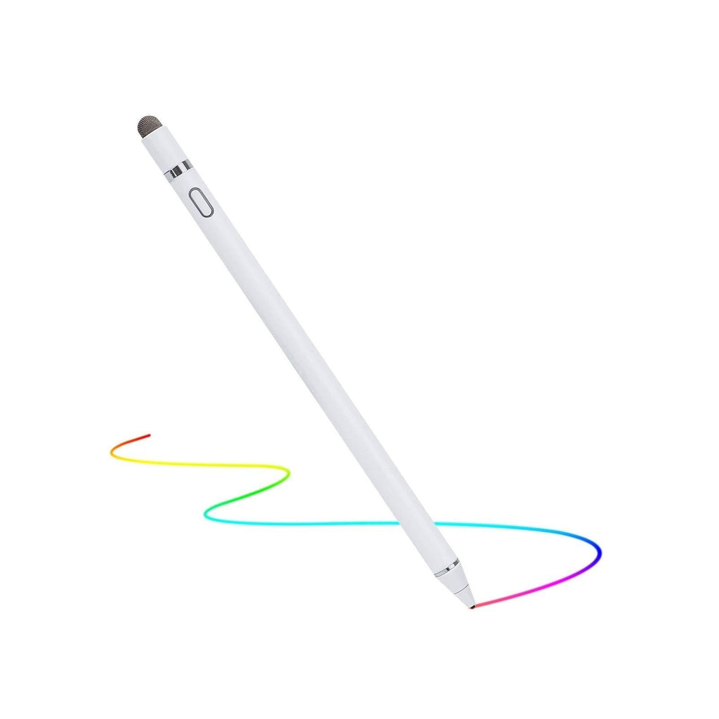 Stylus Pen for Touch Screens, Active Digital Pens Rechargeable 1.5mm Fine Tips Smart Pencil Compatible with iPad and Most Tablet by Skyfirst (White) WHITE - LeoForward Australia