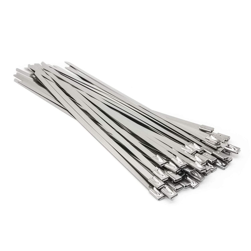  [AUSTRALIA] - Width 0.3 Inch Stainless Steel Cable Zip Ties Self-Locking Heavy Duty Metal Ties 10pcs (19.7 Inch) 19.7 Inch