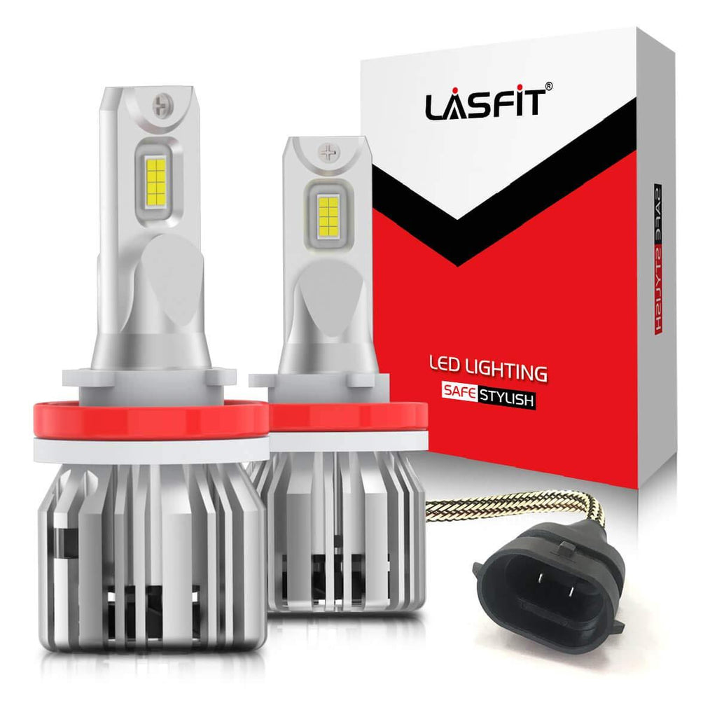 LASFIT H11 H8 H9 LED Fog Light Bulbs, 6000K LED Bulbs Super Bright Mini Size Easy Install, New Upgrade LC Plus-Pack of 2 - LeoForward Australia