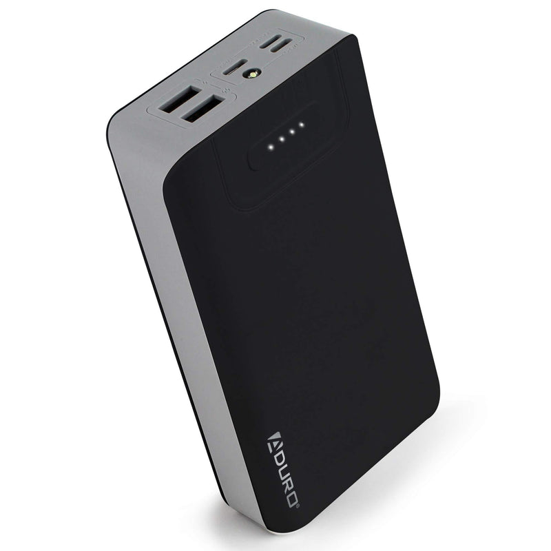 Aduro Portable Charger Power Bank 30,000mAh External Battery Pack Phone Charger for Cell Phones with Dual USB Ports for iPhone, iPad, Samsung Galaxy, Android, and USB Devices (Black/Grey) Black - LeoForward Australia