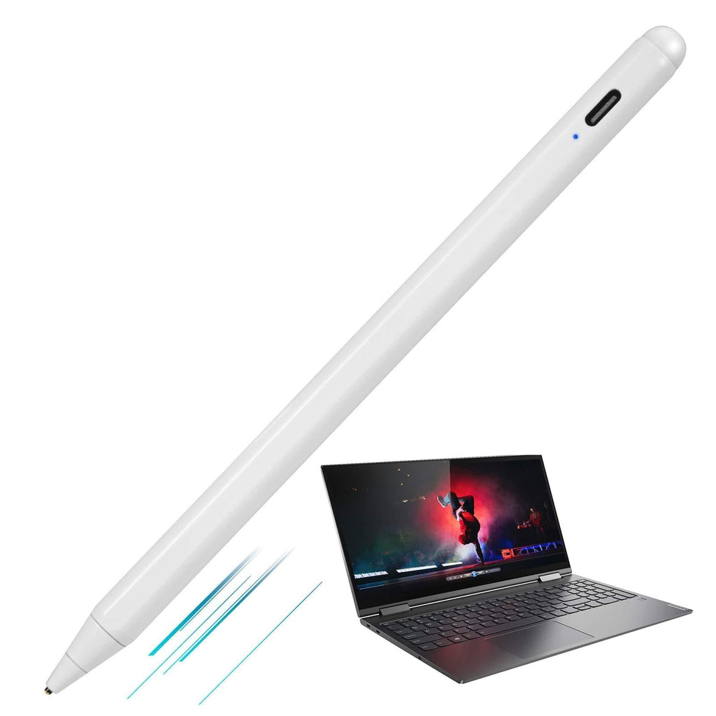 Active Stylus Pens for Lenovo Yoga C740-15.6" FHD Touch Pencil, EDIVIA Electronic Digital Pencil with 1.5mm Ultra Fine Tip Stylus Pens for Lenovo Yoga C740,Good at Drawing and Writing,White - LeoForward Australia