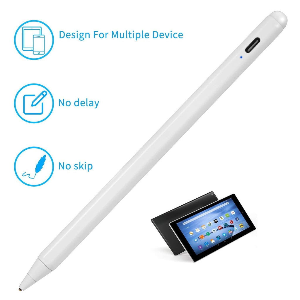 Electronic Stylus Pen for Amazon HD Fire 10 Tablet Pencil, Active Digital Capacitive Pen for Amazon Fire HD 10 Tablet, High Precision with Ultra Fine Tip,Good at Drawing and Writing,White - LeoForward Australia