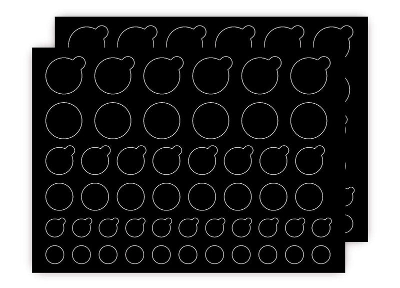  [AUSTRALIA] - Webcam/Camera Covers Privacy Stickers for Lens Privacy Protection- 3 Sizes 2 Styles - 100 Black Ultra Glossy Privacy Stickers -Removable and Reusable Laptop's Webcam Sticker