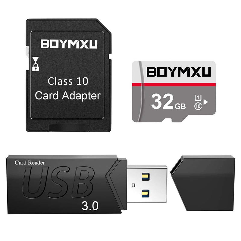 TF Memory Card 32GB,BOYMXU TF Card with Adapter,High Speed UHS-I Card Class 10 Memory Card with USB 3.0 Card Reader. 32gb Gary and Reader - LeoForward Australia