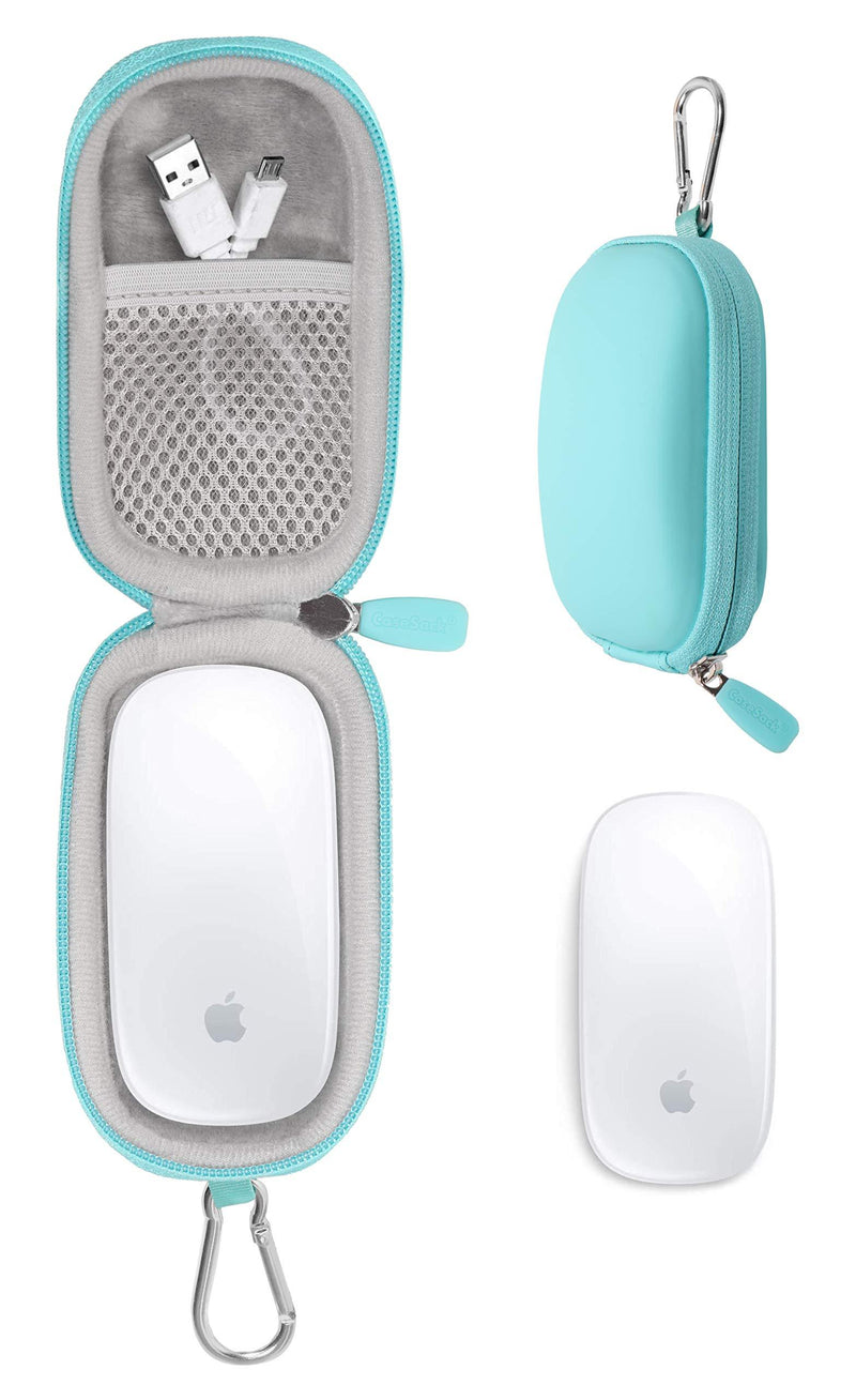 CaseSack Case for Apple Magic Mouse 1 and Magic Mouse 2, Strong Travel Carrying Case, Mesh Accessories Pocket, Detachable Wrist Strap (Mint Green) Mint Green - LeoForward Australia