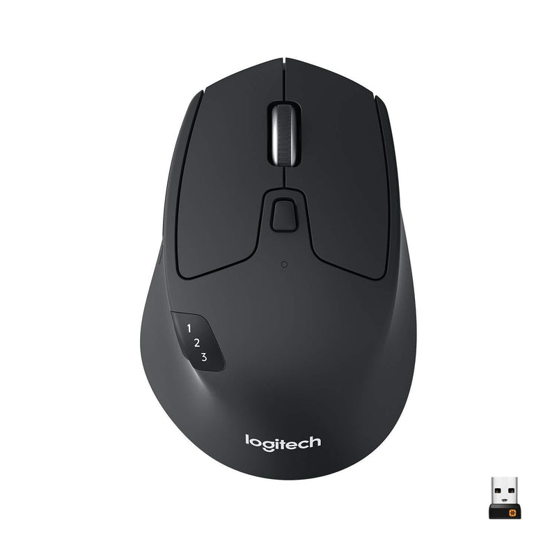  [AUSTRALIA] - Logitech M720 Wireless Triathlon Mouse with Bluetooth for PC with Hyper-Fast Scrolling and USB Unifying Receiver for Computer and Laptop - Black M720 Triathalon Multi-Device Wireless Mouse