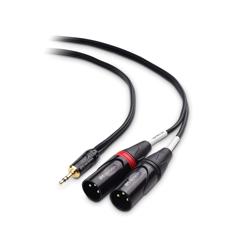  [AUSTRALIA] - Cable Matters 3.5mm 1/8 Inch TRS to 2 XLR Cable 3 ft, Male to Male Aux to Dual XLR Breakout Cable