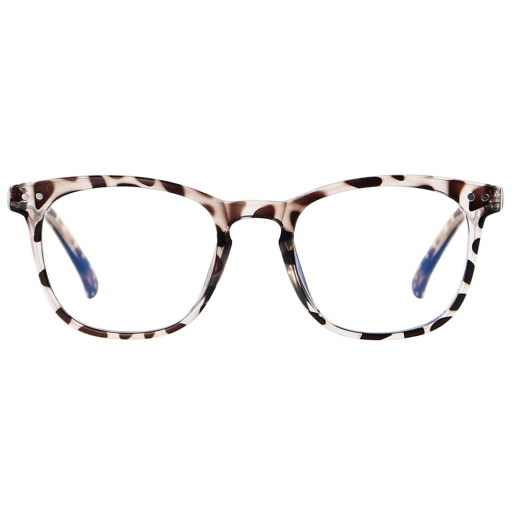 Blue Light Blocking Glasses Women Men Computer Small Face Clear Bluelight Blocker Eyeglasses Frame ANDWOOD AR001 Square Leopard | Anti-blue Light Lens - LeoForward Australia