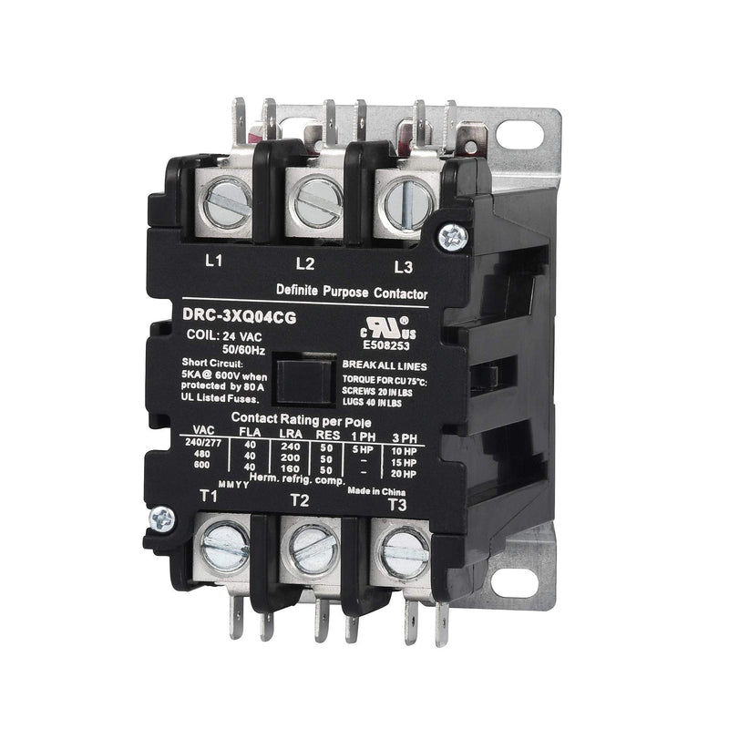  [AUSTRALIA] - Sunlee controls 3 Pole 40 Amp contactor 240V coil OEM fits Siemens 42CF35AG equivalent DP Contactor HVAC Contactor 3P 40A 208/240VAC