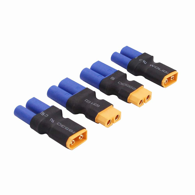  [AUSTRALIA] - OliRC 4pcs No Wires Connector: XT60 XT-60 to EC5 Male Female Connector Adapter(C154-4)